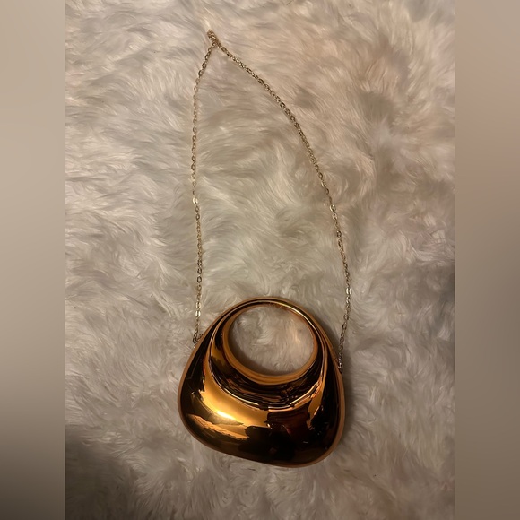 Gold Metallic Women's Bag - Picture 6 of 7